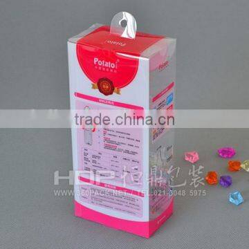 high grade foldable plastic box with hang tab