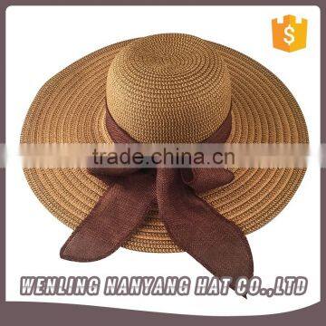 Woven Paper Straw Hat Wide Brim Sombrero Hat for Women