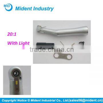 Push Button 20:1 Contra Angle Handpiece With Light, Dental Implant Contra Angle Handpiece