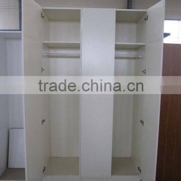 3 doors white particle board almirah