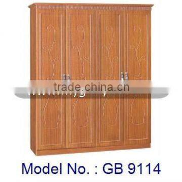 Simple Special Designs Wardrobe 4 Doors Without Mirror, modern bedroom furniture, laminate bedroom wardrobe designs, simple