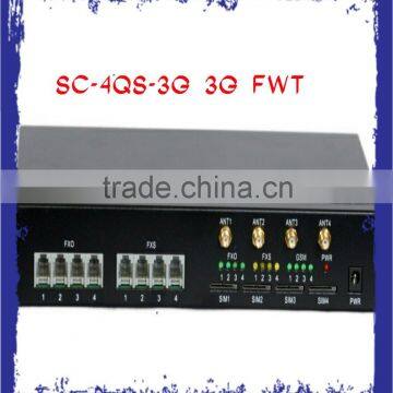 SC-4QS-3G 3G FWT 4 ports , 4 ports Analog GSM Fixed wireless Terminal, Analog GSM Gateway 4 ports