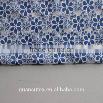 Hot!polyestor/cotton Burn-out Lace Fabrics With White Wholes photo-5