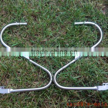 titanium bike front rack with handing brush finished