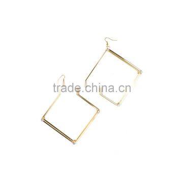 Hotselling rhinestone big square shape drop earrings for women