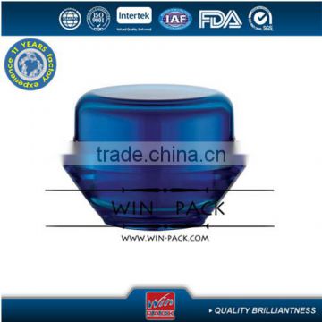 30g ocean blue color cosmetic jar,tapered acrylic bottle