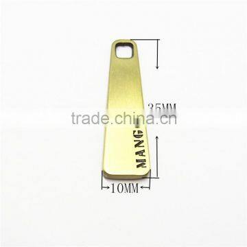 Brush Brass Customized Zipper Puller With Logo photo-2