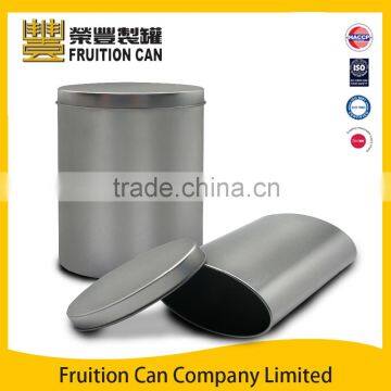 Tall oval tin tin can metal tin box Use cookie tin Coffee tin tea tin