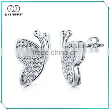 High Quality 925 silver butterfly wing earring