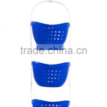 3 Tier Shower Caddy Bathroom Rack Plastic Hanging Over Basket Unit Shower Organizer photo-4