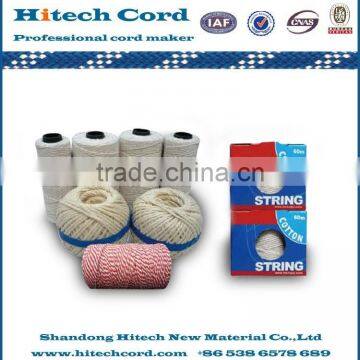 Natual color Single ply Cotton 3 ply twisted twine for agricultural baler twine