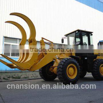 9.6ton wood grapple loader ZL30G for forest and wood factory works