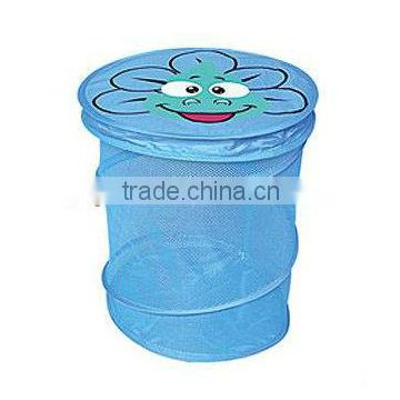 mesh pop up dirty laundry cartoon bag ,PE laundry bag, nelon laundry bag