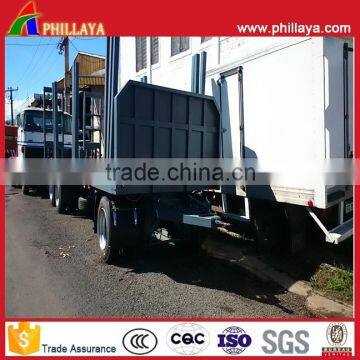 Side Post Removable 20FT Flatbed Drawbar Container Dolly Trailer With Twist Locks photo-6
