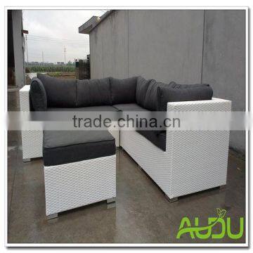 Audu 4 Pieces Resin Wicker Loungest White Aluminium Outdoor Sofa photo-3