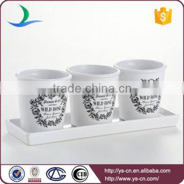 Small round stoneware ceramic flower pots wholesale