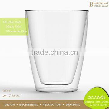 Latest Design Double Wall Coffee Milk Glass Cup photo-3