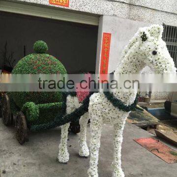 CHY100902 Wholesale Topiary Animal Frame/artificial Boxwood Animal Sculpture photo-3
