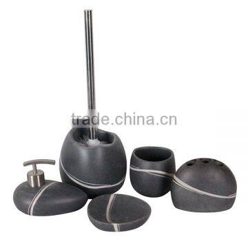 Black classic home design sandstone bathroom set