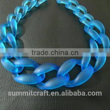 Custom Fashion Exaggerate Chic Chain Resin Necklace