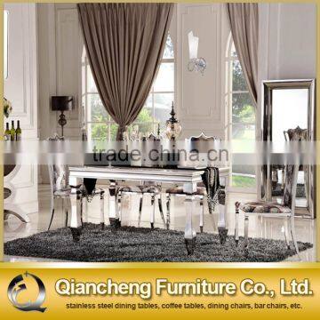 Fancy Marble Top Dining Table Set Living Room Furniture photo-4