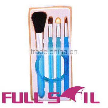 Hot sale 5pcs makeup brush set with mirror, Promotional Gift Cosmetic Brush Set