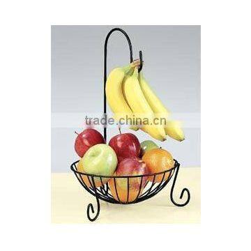 Metal Fruit Basket with Banana Holder