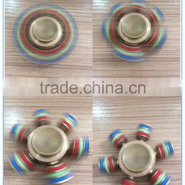 Brass Hexagonal Rotating Fidget Hand Spinner ADHD Austim Fingertips Fingers Gyro Reduce Stress photo-3