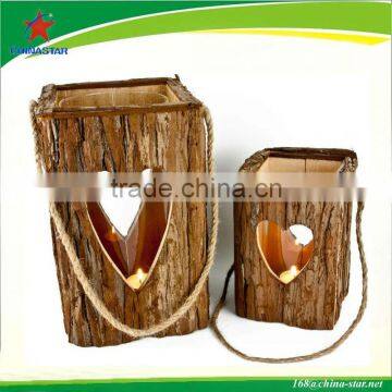 square wood lantern