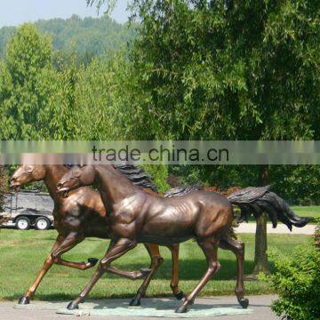 Wall Art Decoration Bronze Metal Relief With Horses photo-5