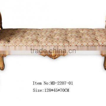 MD-2207-01 Classical gold leaf solid wood bed end