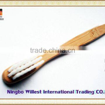 Different color nylon bristle simple design bamboo toothbrush