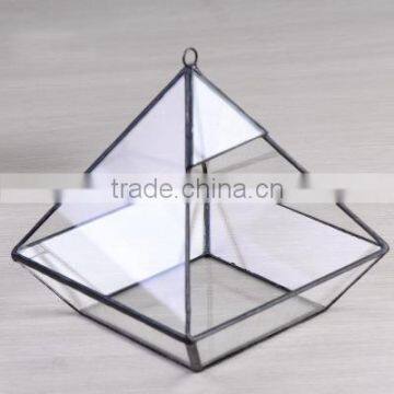 Hanging Clear Glass Prism Air Plant Terrarium / Tabletop Succulent Plants Holder Home Decor Flower Pots photo-4
