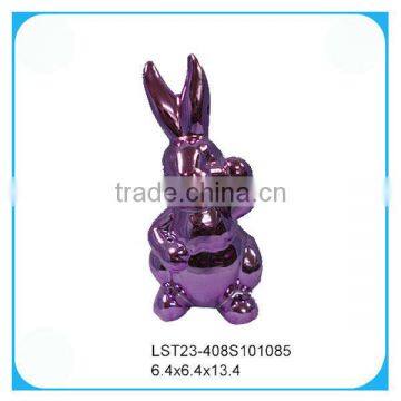 Easter decoration 2013 ceramic rabbit electroplated