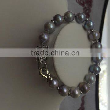 4-5 mm Purple Freshwater Pearl Bracelet photo-4