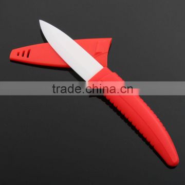 anti-slip handle , ceramic fruit knife with ABS sheath