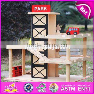 2017 New Products Funny Parking Toy Boys Wooden Garage Playset W04B051 photo-5