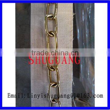 Zinc Plated Golden Ordinary Short Link Chain,Hot Dip Galvanized Ordinary Short Link Chain