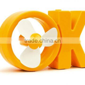 Customized Design Mini USB OK Shape Fan