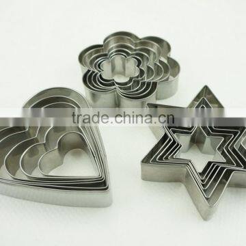 47033 18 Pcs Star Heart Flower Shape Cake Cookie Cutter ,fondant Cake Decorating Tools photo-5