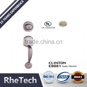 ANSI Grade 2 Zinc Lever Handleset Door Handle Lock Set For Bedroom