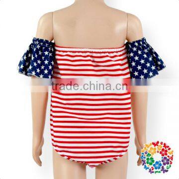 4th Of July Kids Rompers And Playsuit Off The Shoulder Baby Girl Trendy Romper Baby Clothes Bodysuits