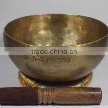 Lord Shiva Pin Hand Carved 7 Metal With Mantras Singing Bowl photo-3