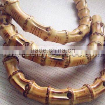 Big and brown bamboo round bag handles