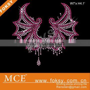 Fashion angel wings custom hot fix motifs