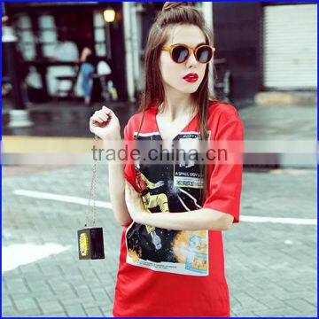 100%cotton Eye Bird Fabric 2017 Fashion Women's Clothing New Style High Quality