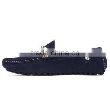 Swede Leather Casual Shoes Fashion for Male Have Sample, High Quality Genuine Leather Peas Shoes Casual for Men photo-3