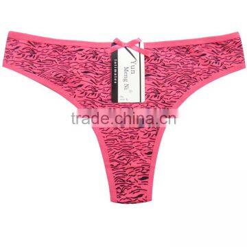 Yun Meng Ni Sexy Underwear Zebra Printed Women's T-back Soft Cotton Thong photo-2