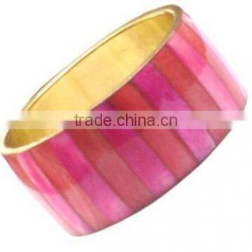 Metal Resin Wide Bangle