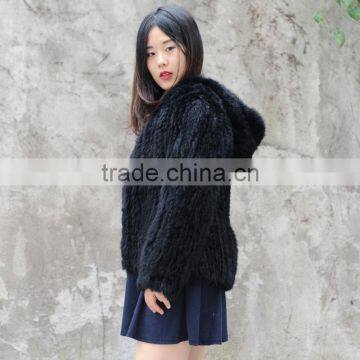 CX-G-A-44B Top Quality Genuine Rabbit Fur Garment/ Real Fur Jacket Winter Women photo-3